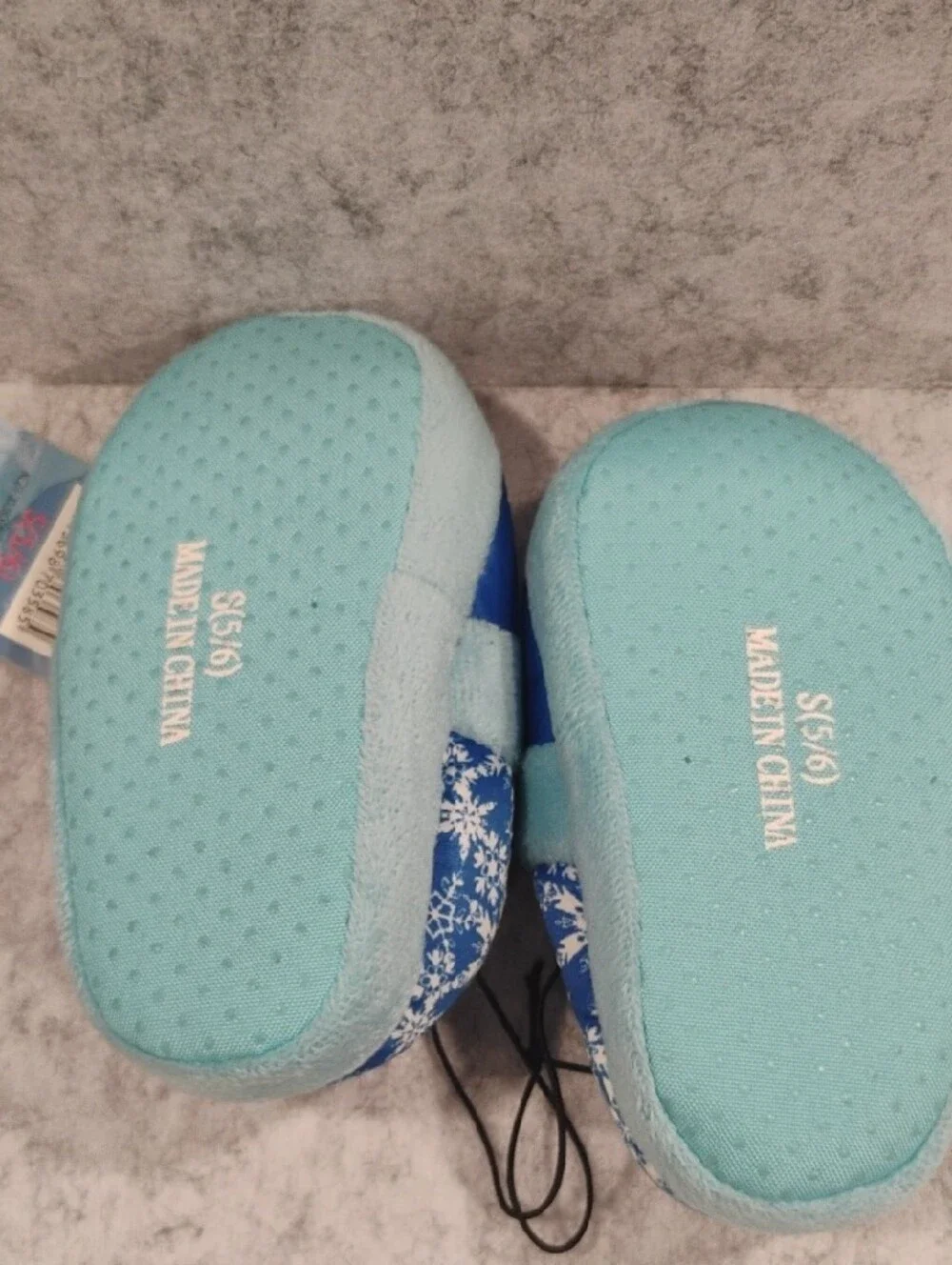 Kids' Blue Frozen Character Slip-On Slippers with Anna & Elsa